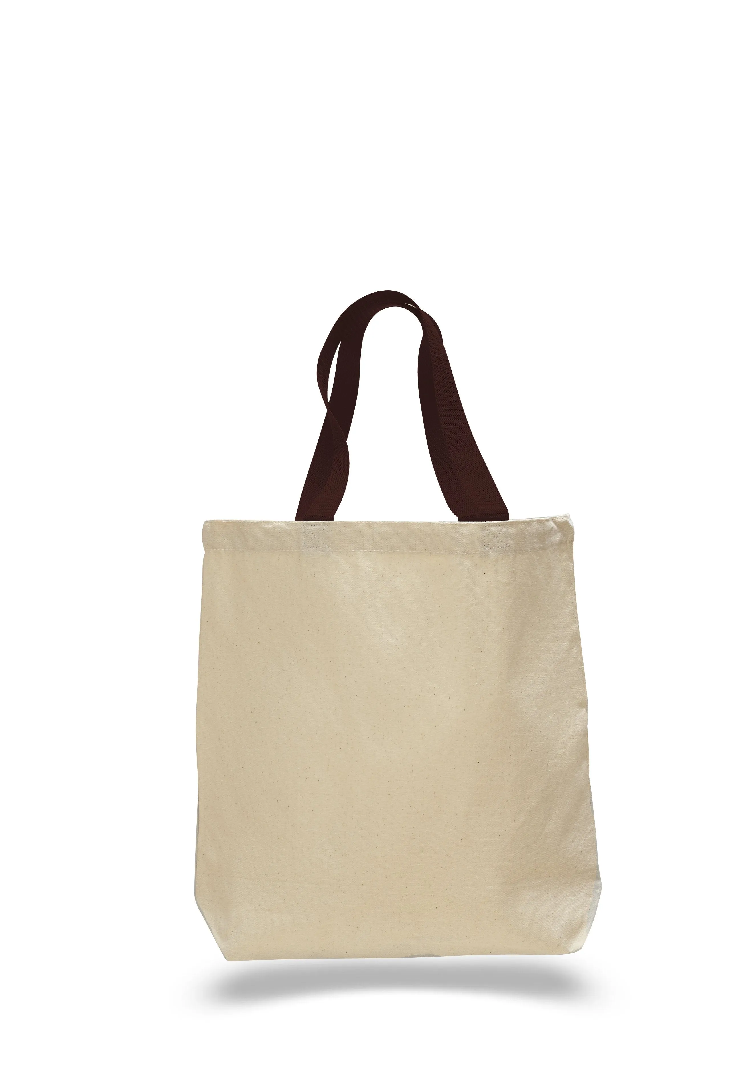 100% Cotton Canvas Tote Bags with Color Handles - TG244