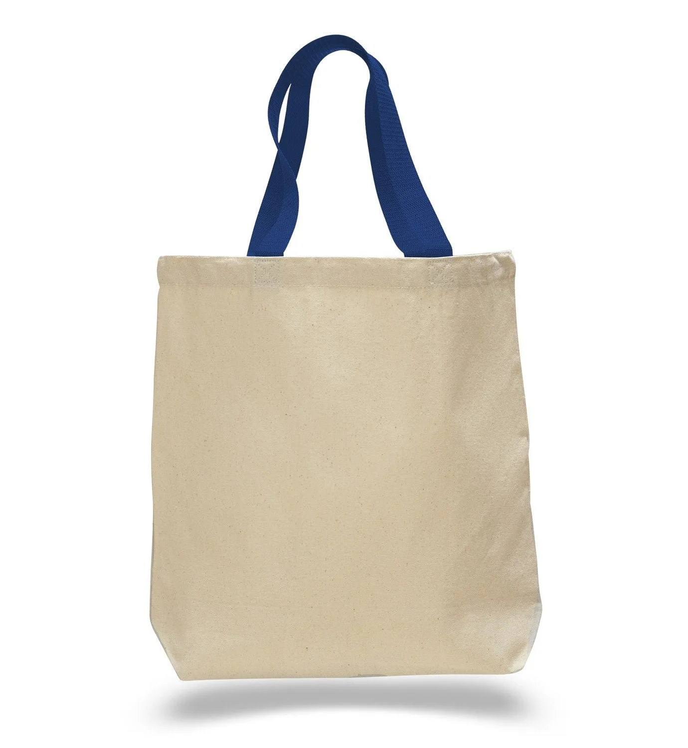 100% Cotton Canvas Tote Bags with Color Handles - TG244