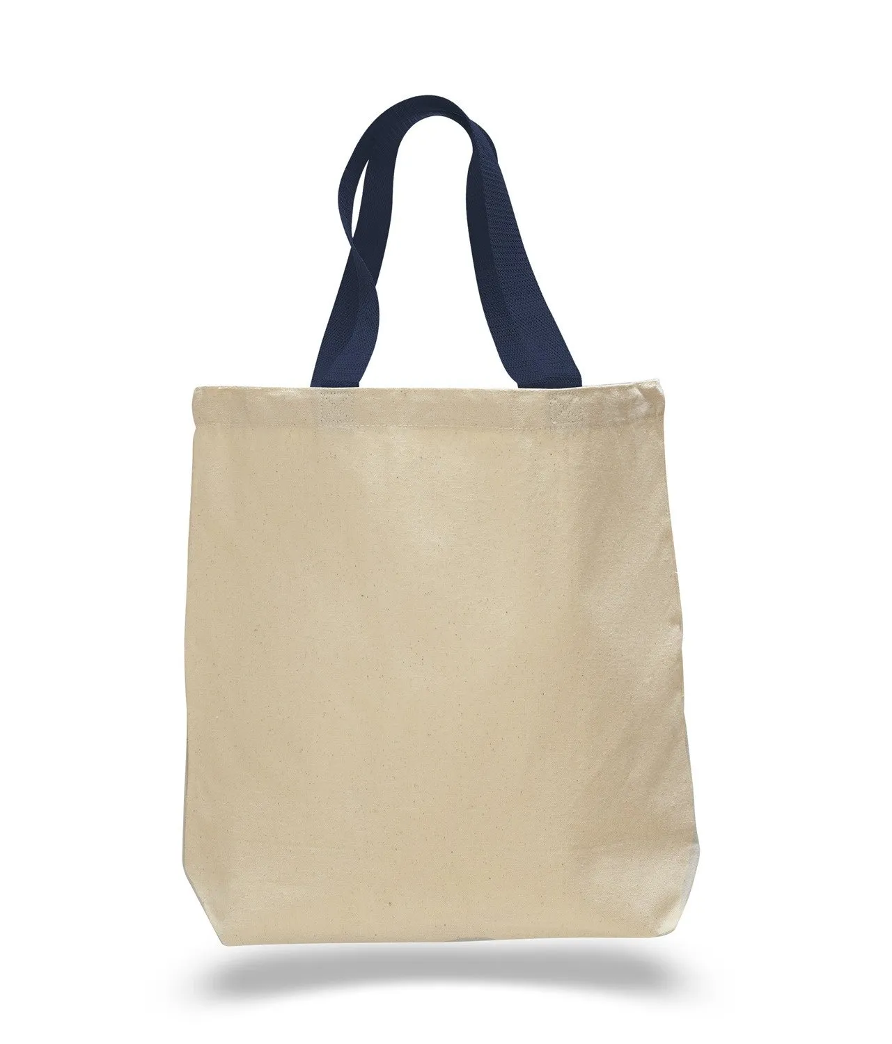 100% Cotton Canvas Tote Bags with Color Handles - TG244