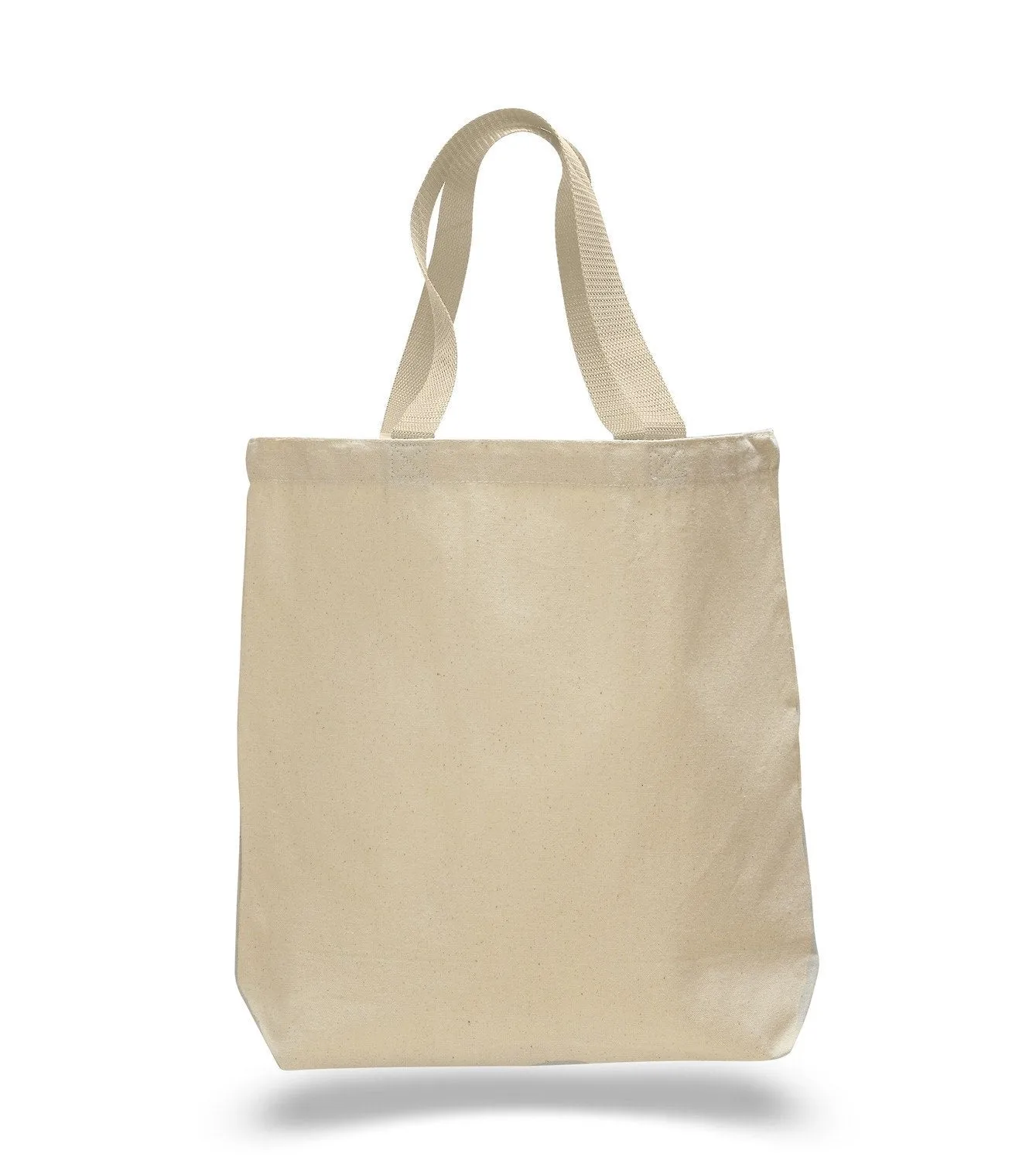 100% Cotton Canvas Tote Bags with Color Handles - TG244