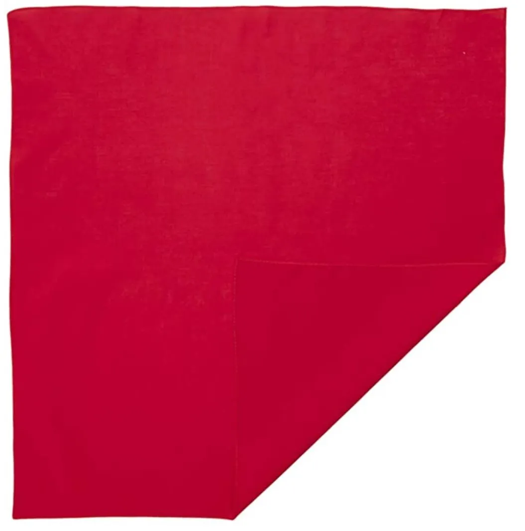 12 ct 100% Cotton Solid Color Bandana - By Pack