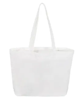 12 ct Large 100% Polyester Canvas Sublimation Tote Bags White - By Dozen