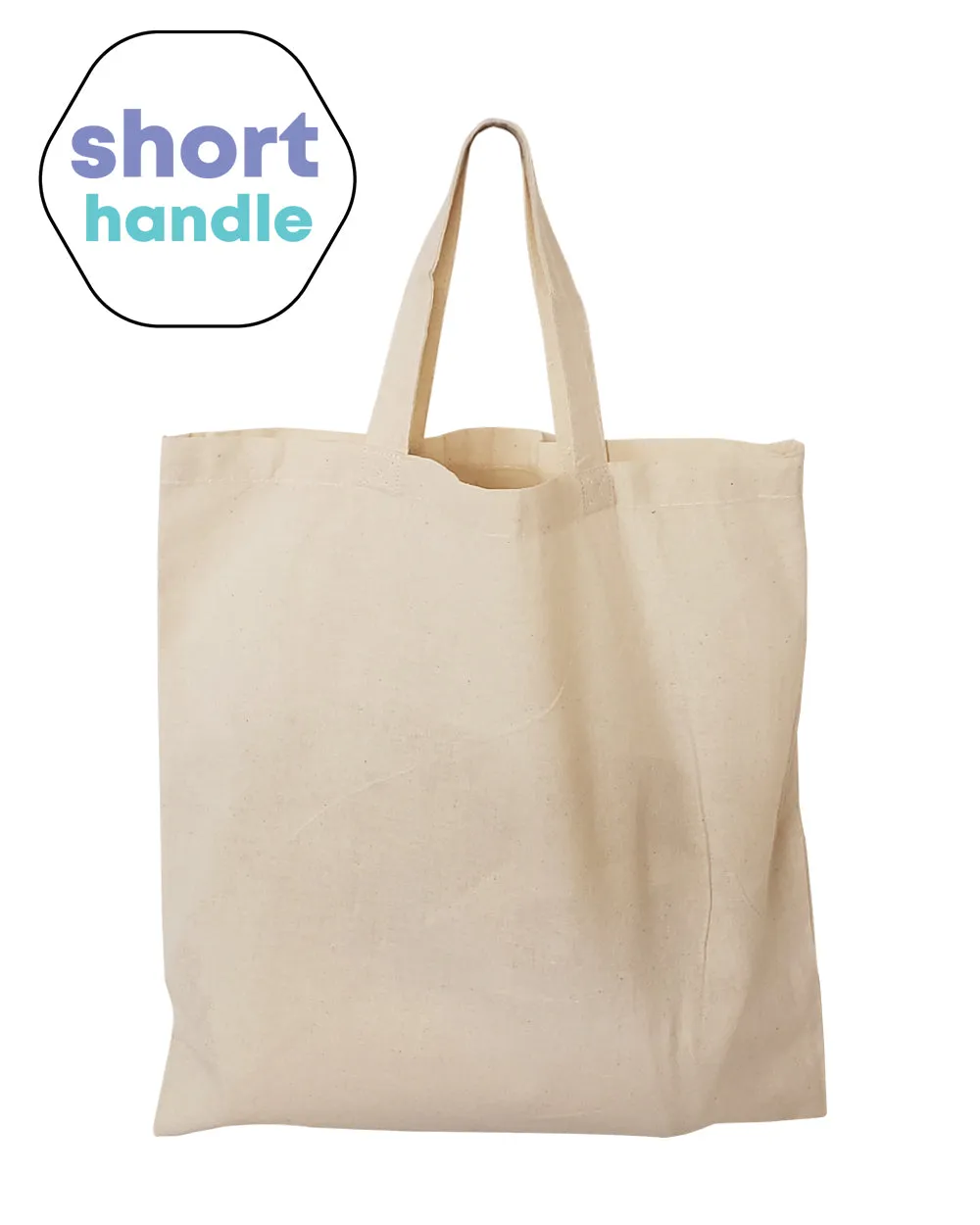 240 ct Short Handle 15" 100% Cotton Tote Bags / Document Holder Totes - By Case