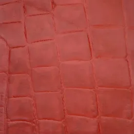 2oz (1.1mm) Red Broad Scale Reptile Embossed Cow Leather (per square foot)