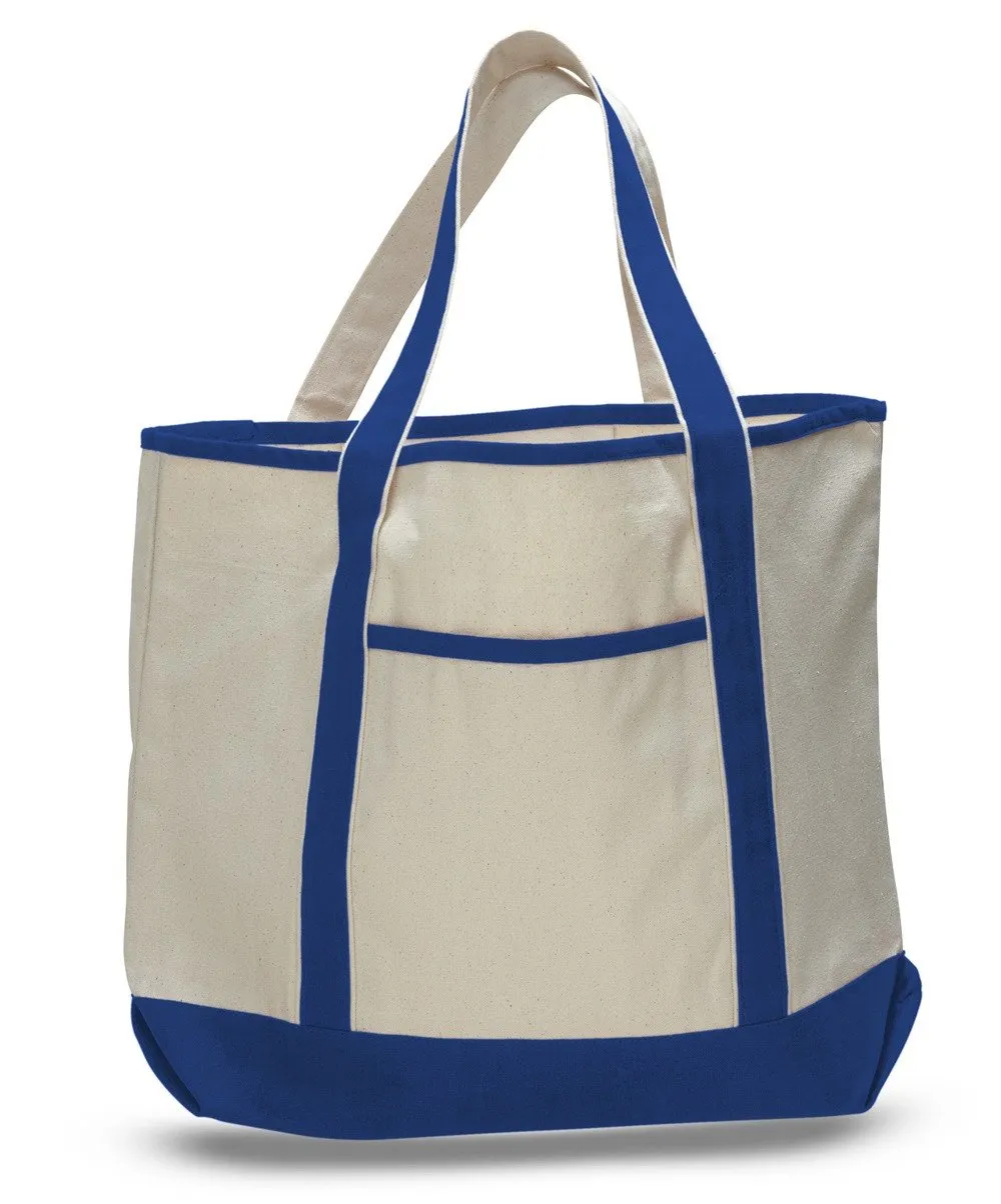 48 ct Jumbo Size Heavy Canvas Deluxe Tote Bag - By Case