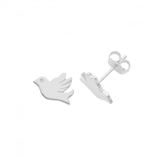 Acotis Silver Studs Rhodium Plated Bird G51284