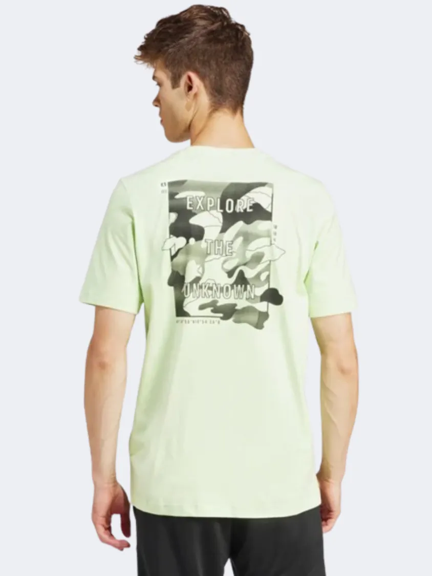 Adidas City Escape Graphic Men Sportswear T-Shirt Semi Green Spark