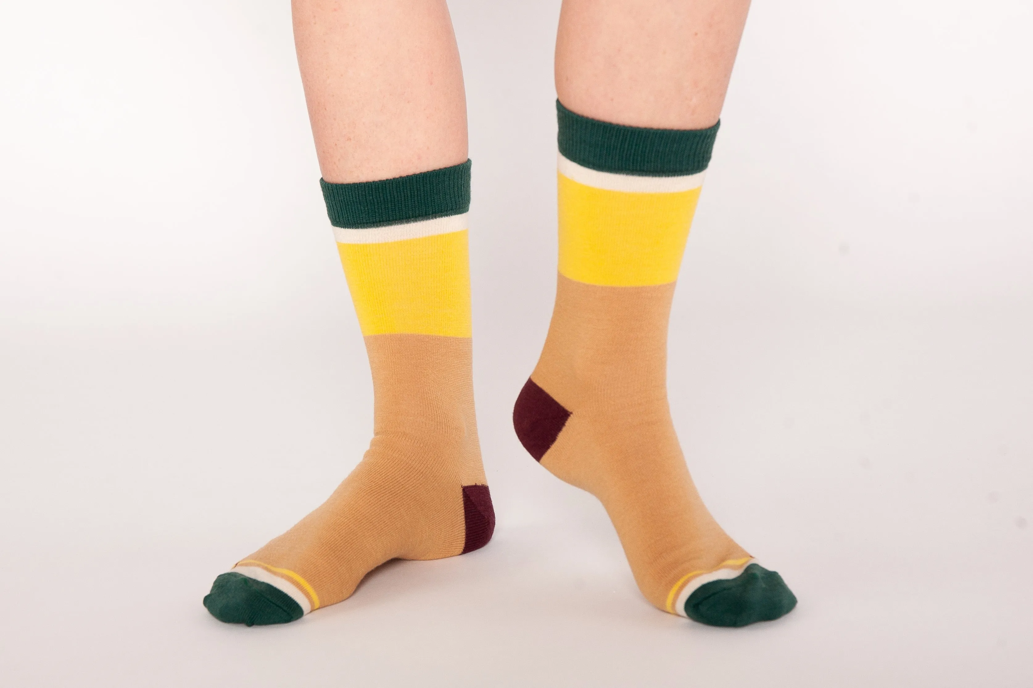 Adult Merino Wool Socks, Yellow