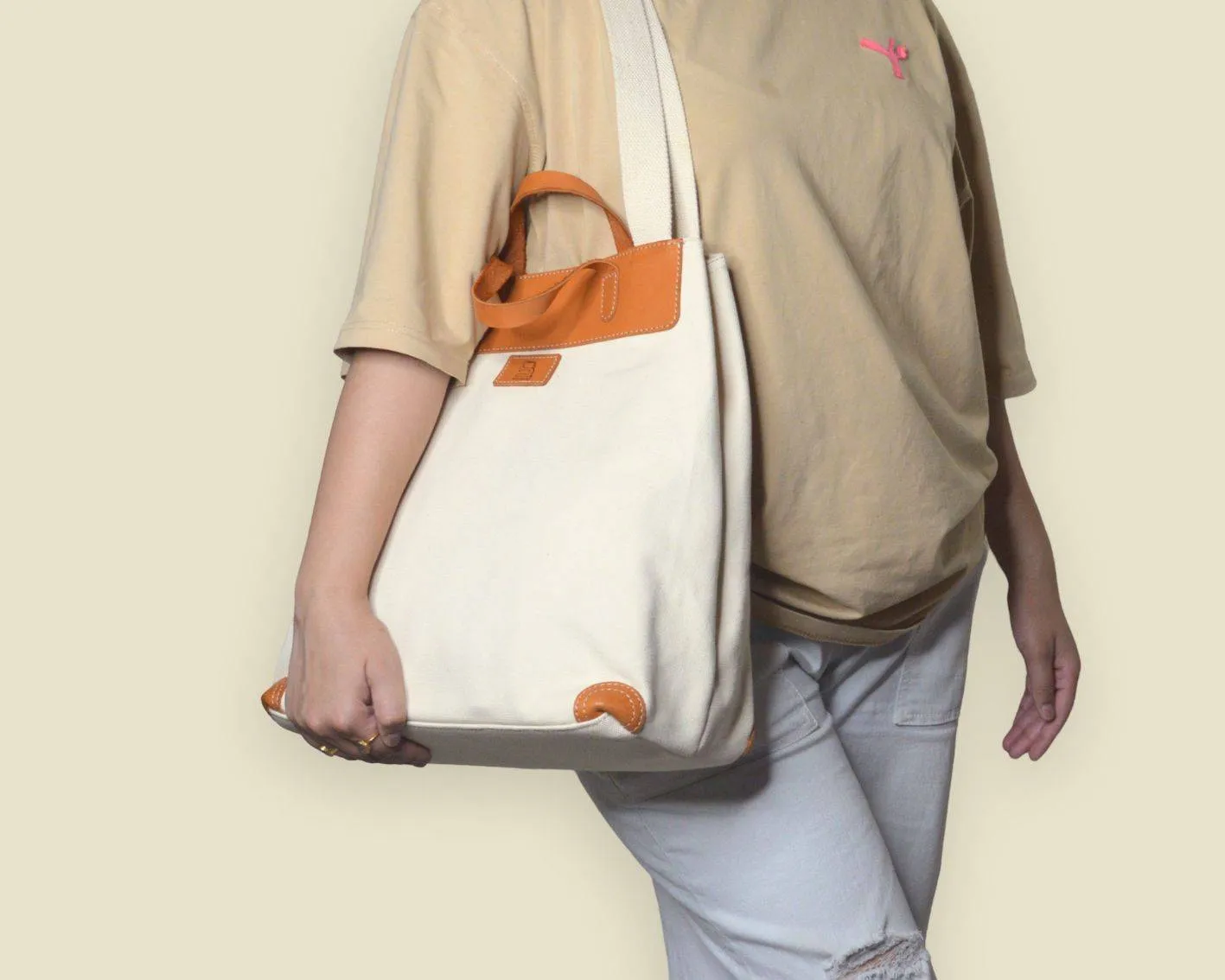 All Day Tote - Canvas   Leather