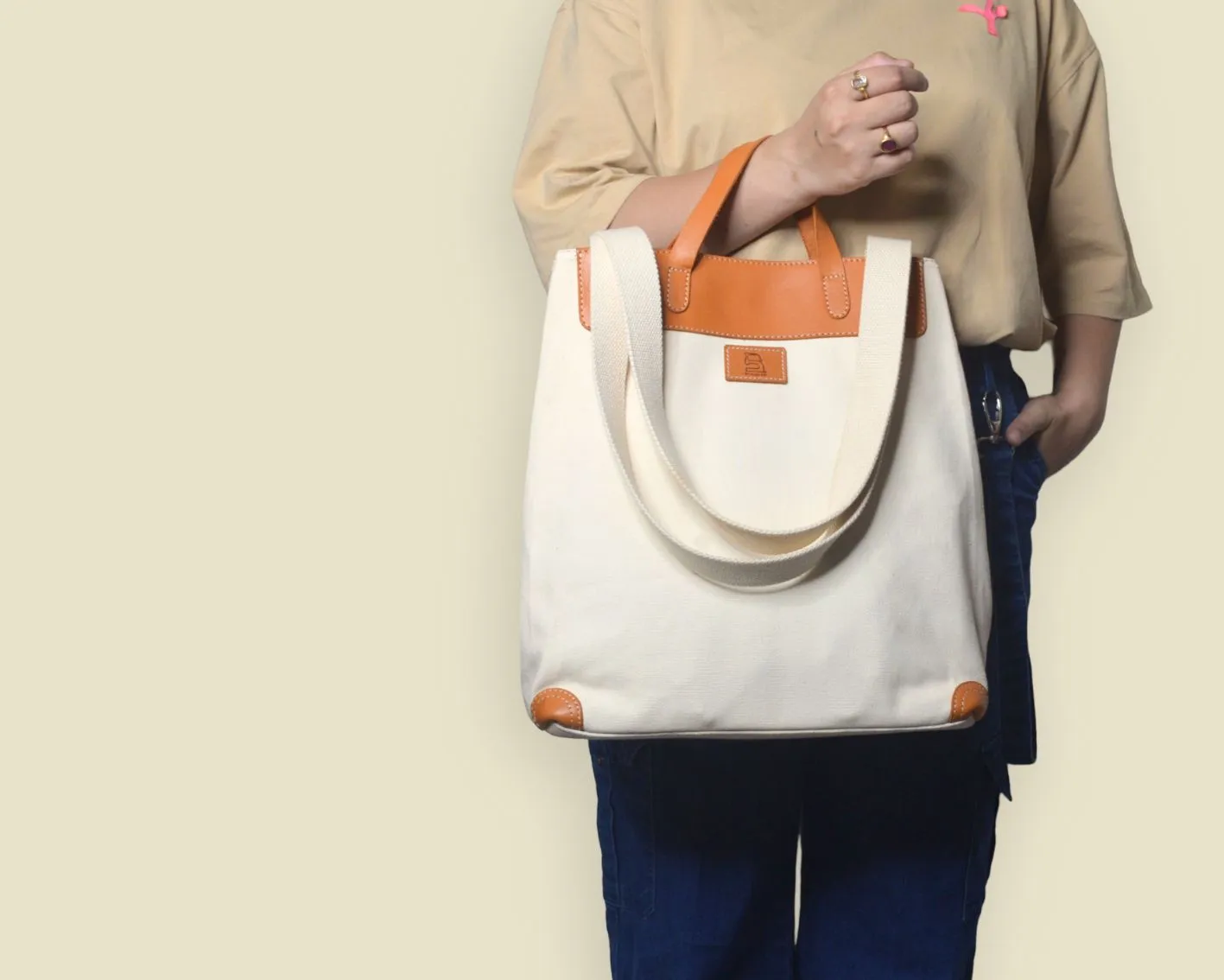 All Day Tote - Canvas   Leather