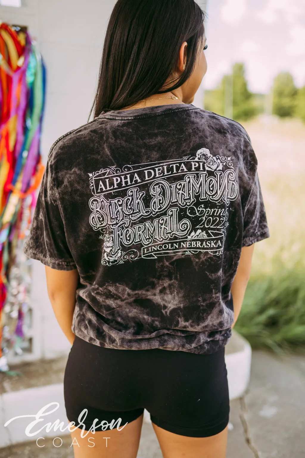 Alpha Delta Pi Vintage Black Diamond Formal Tshirt