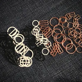 Basic 3/4" Rings and Slides (White, Black, Rose Gold, Silver)