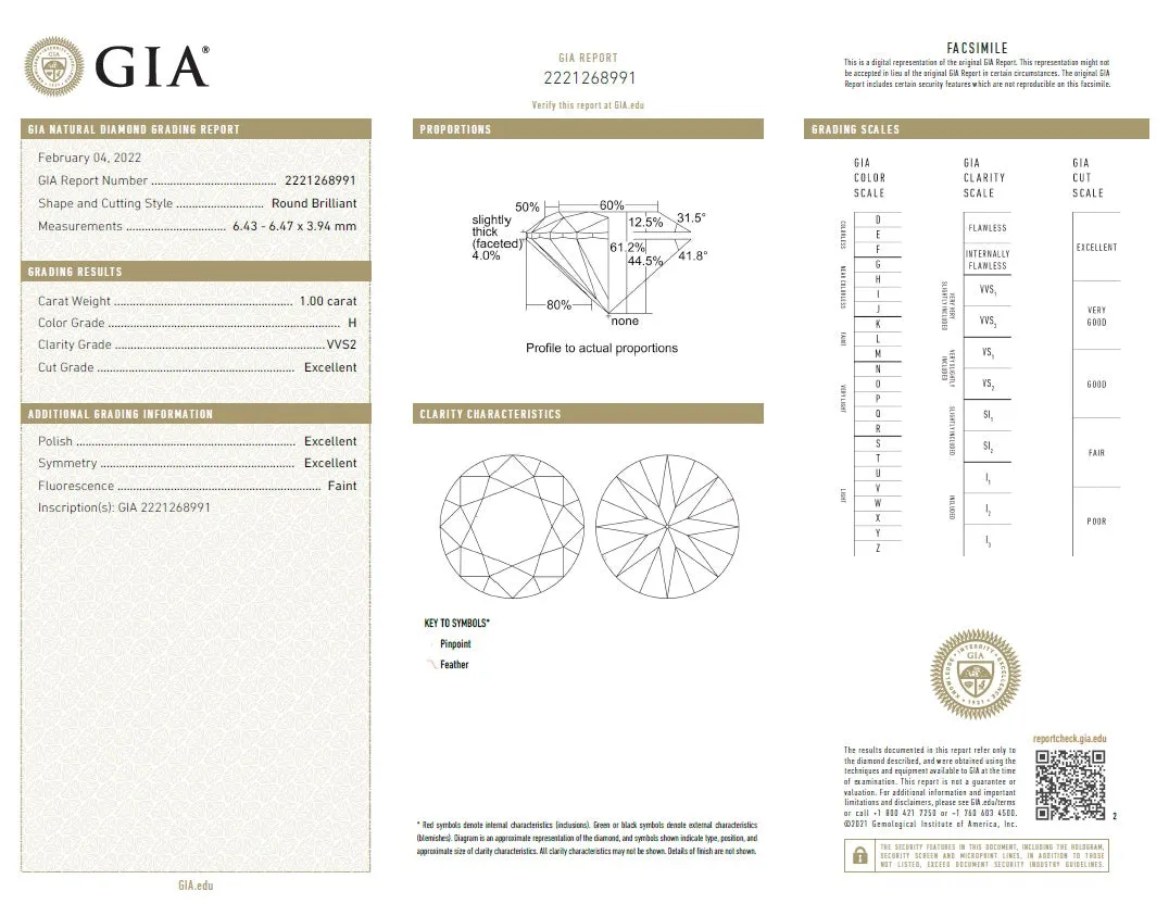 Beauvince GIA HVVS2 Certified 2.01 Carat Round Solitaire Diamond Studs