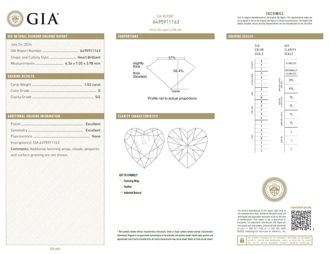 Beauvince Heart Shape Solitaire Studs (2.04 ct G SI2 GIA Diamonds) in White Gold