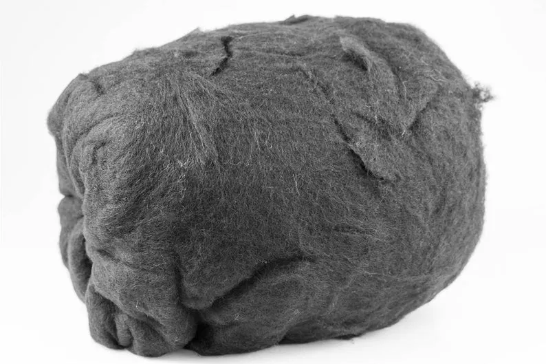 Black Wool for Wet Felting, Tyrolean Bergschaf