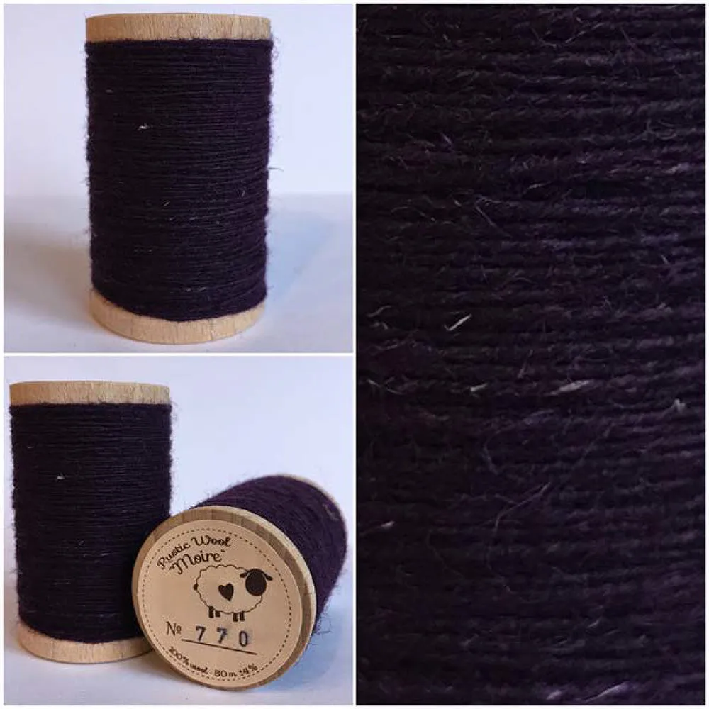 BRILLIANT VIOLET Hand Dyed Fat EIGHTH Wool Fabric for Wool Applique and Rug Hooking