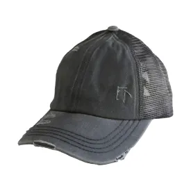 BT-780 C.C Criss Cross Pony Cap GREY/GREY