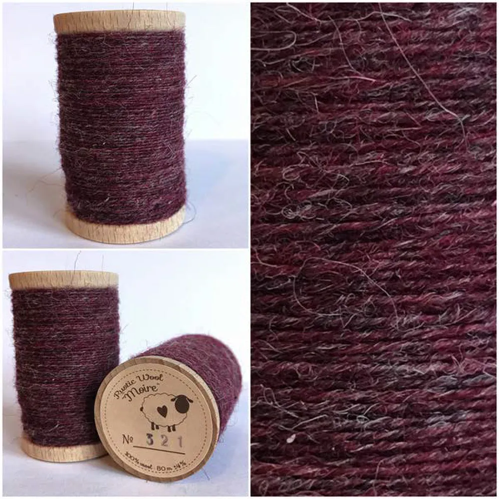 BURGUNDY BLUSH Hand Dyed Fat EIGHTH Wool Fabric for Wool Applique and Rug Hooking