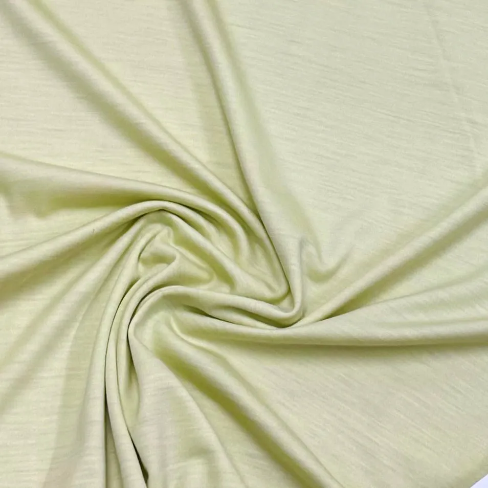 Celery Superfine Merino Wool Jersey Fabric