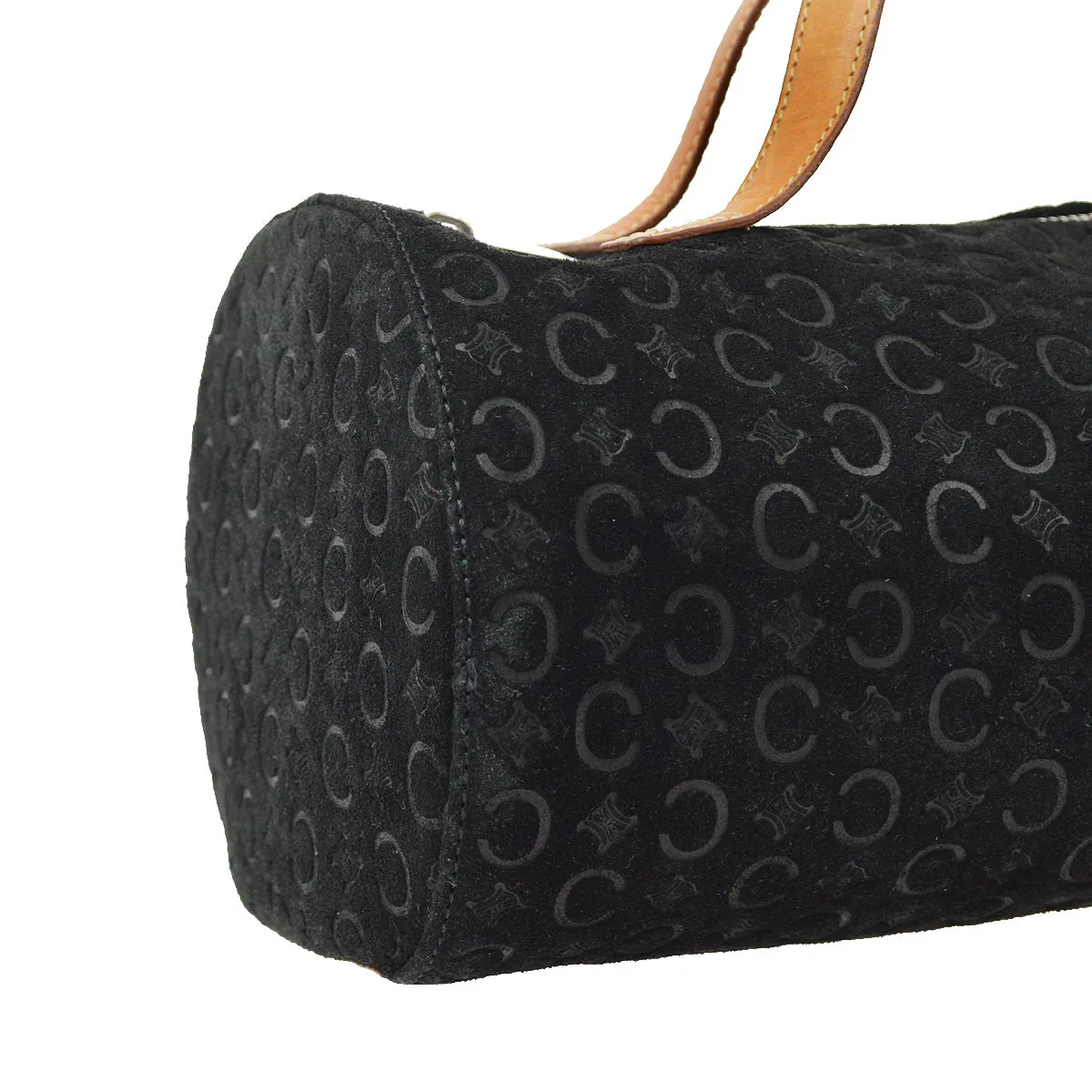 Celine Black Suede C Macadam Handbag