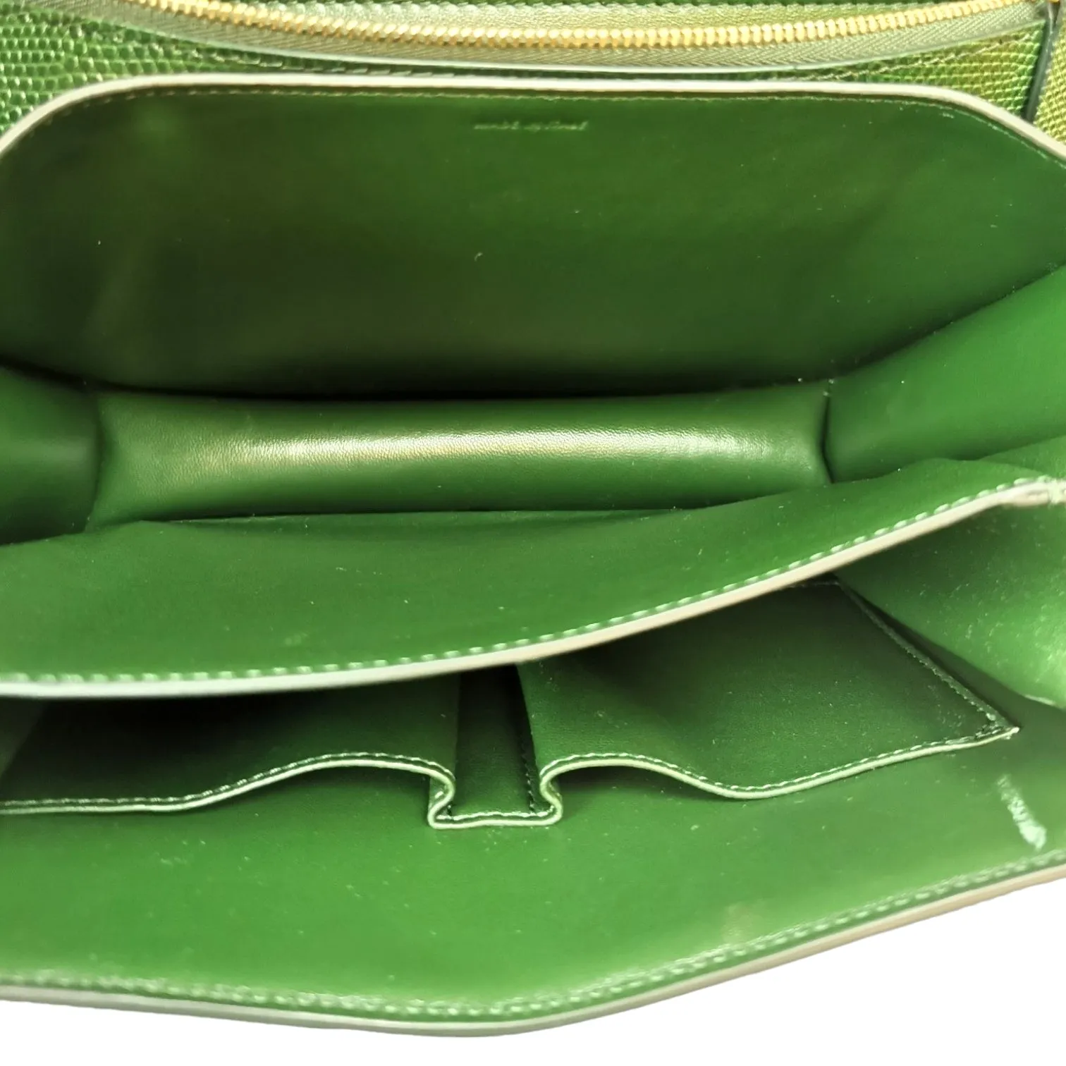 Celine Classic Medium Green Lizard