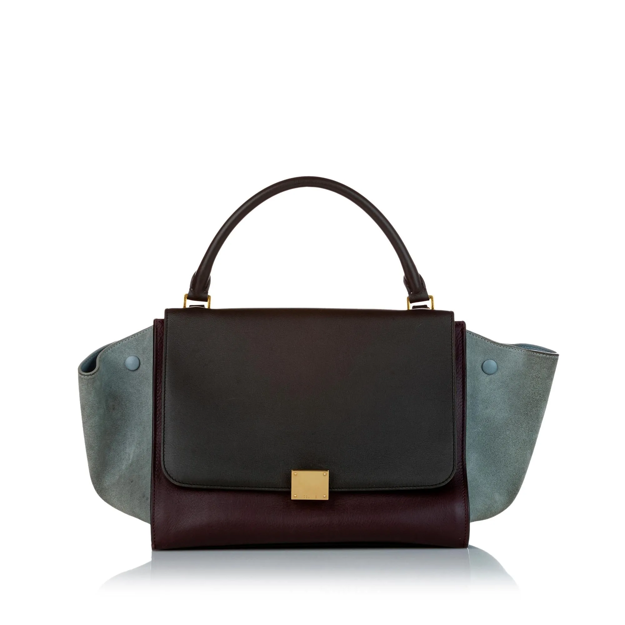 Celine Trapeze Tricolor Leather Satchel (SHG-27613)