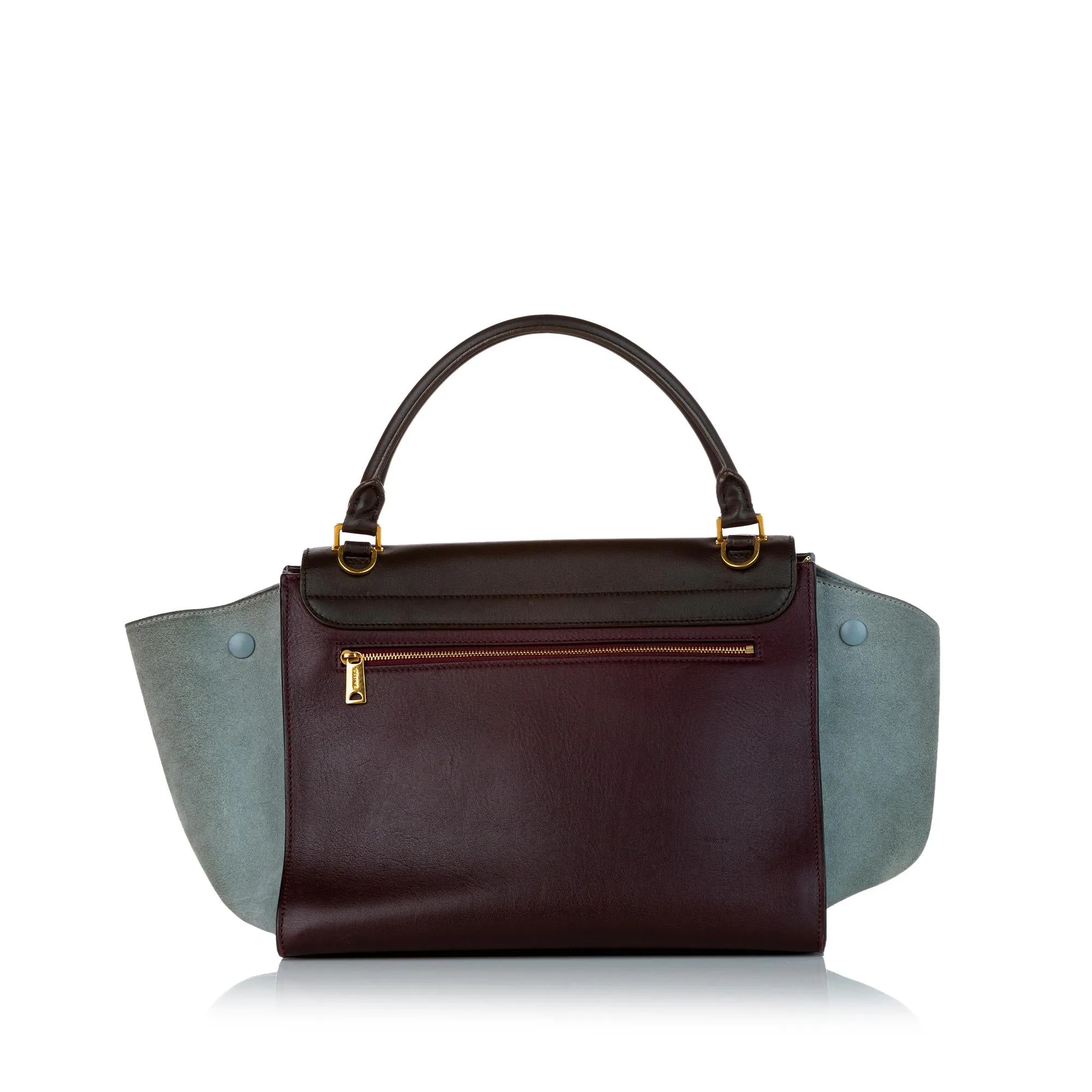 Celine Trapeze Tricolor Leather Satchel (SHG-27613)