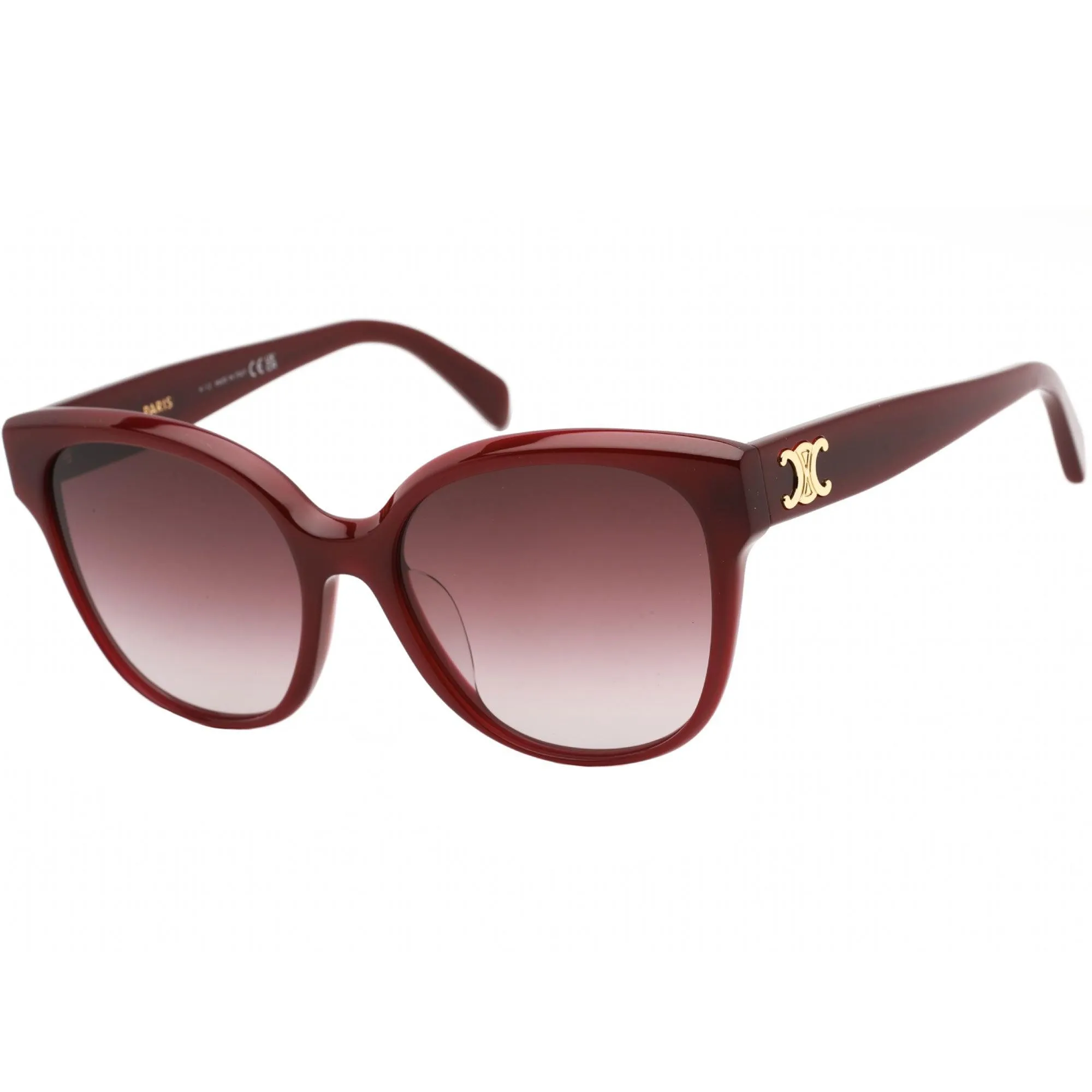 Celine Women's Sunglasses - Polarized Lens Shiny Bordeaux Plastic Frame | CL40204F 69T