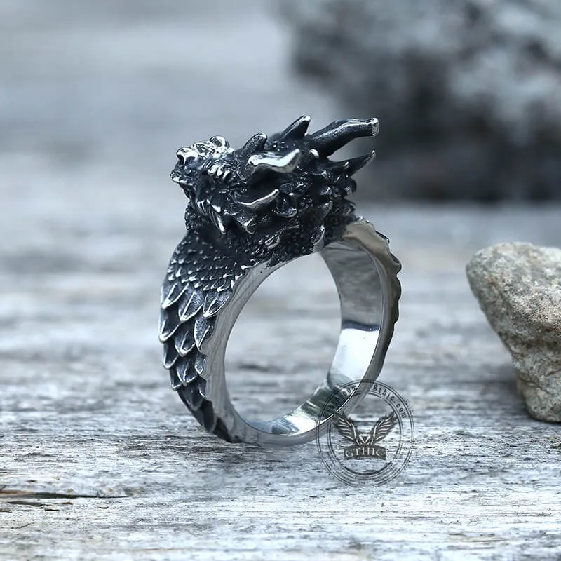 Celtic Dragon Stainless Steel Ring