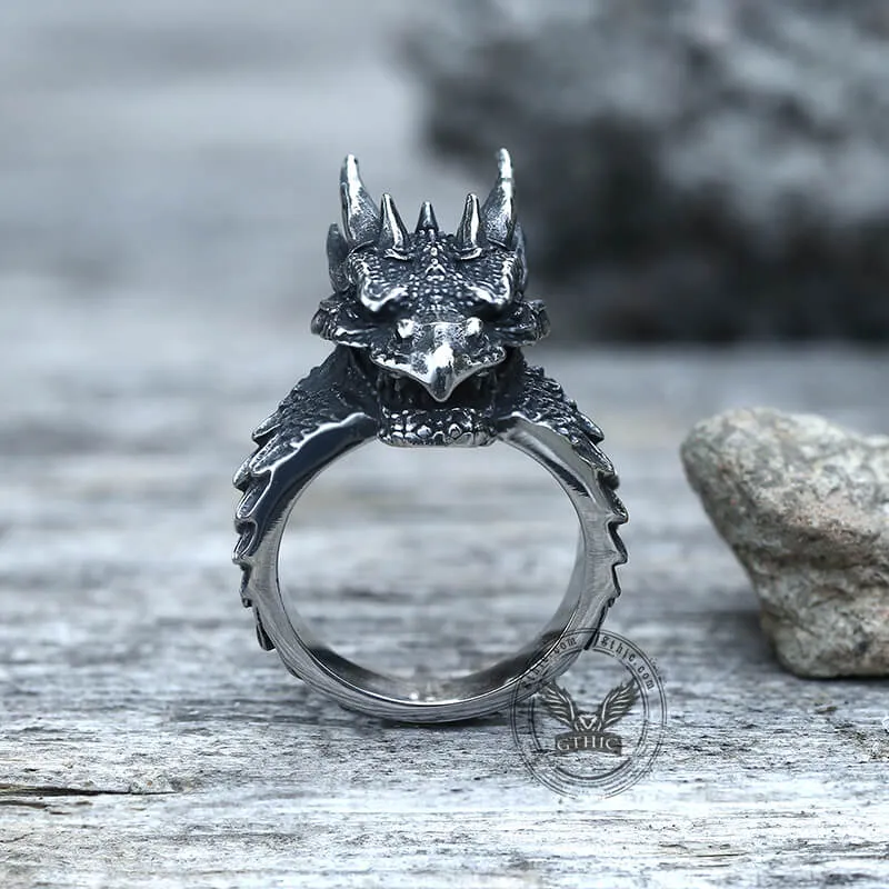 Celtic Dragon Stainless Steel Ring