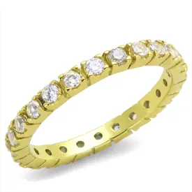 CJE45202G Gold Plated CZ Minimal Eternity Band