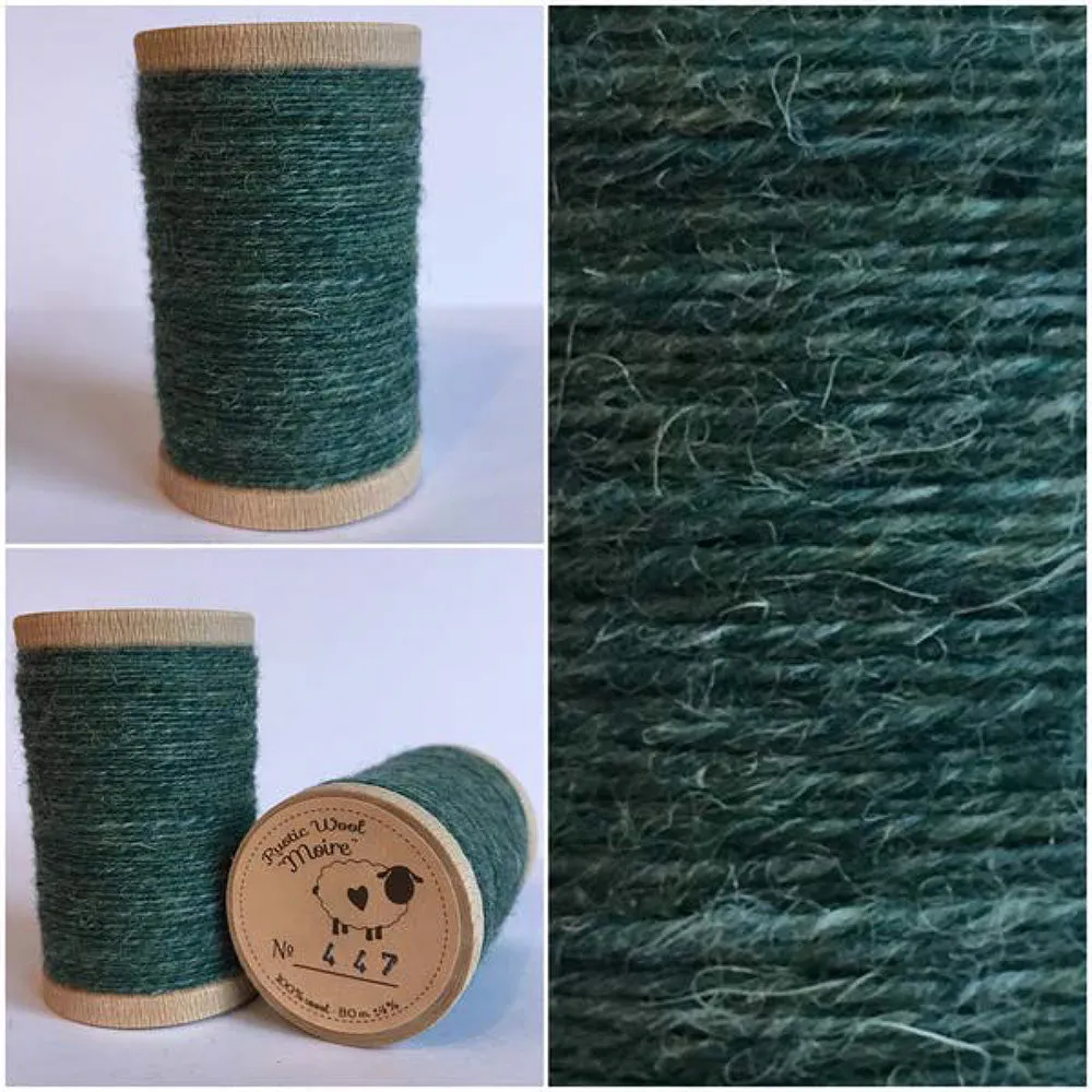 COOL MINT Hand Dyed YARD Wool Fabric for Wool Applique and Rug Hooking