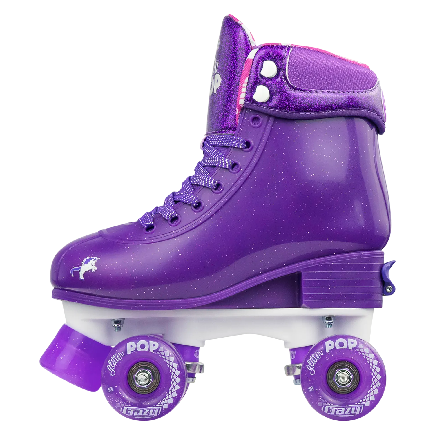 Crazy Glitter Pop Roller Skates Purple