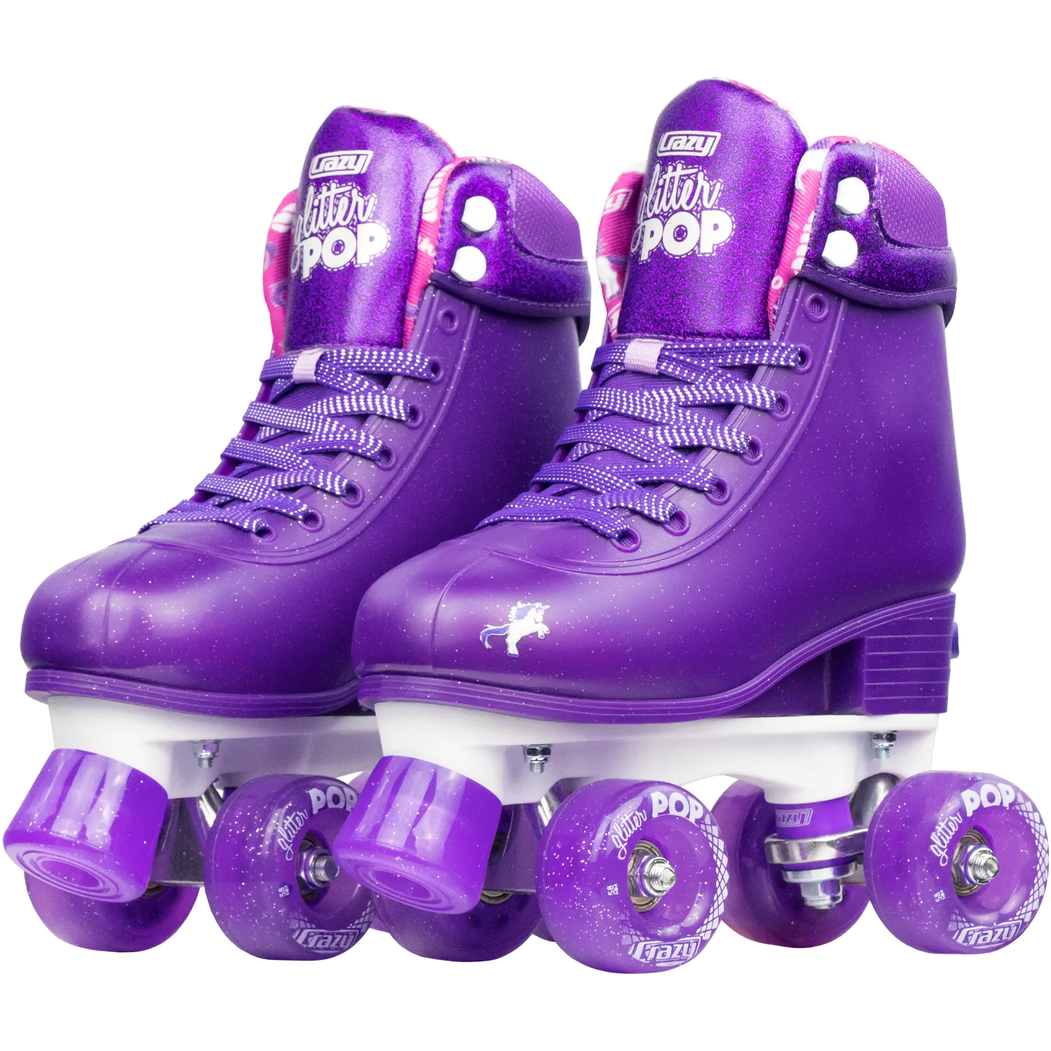 Crazy Glitter Pop Roller Skates Purple