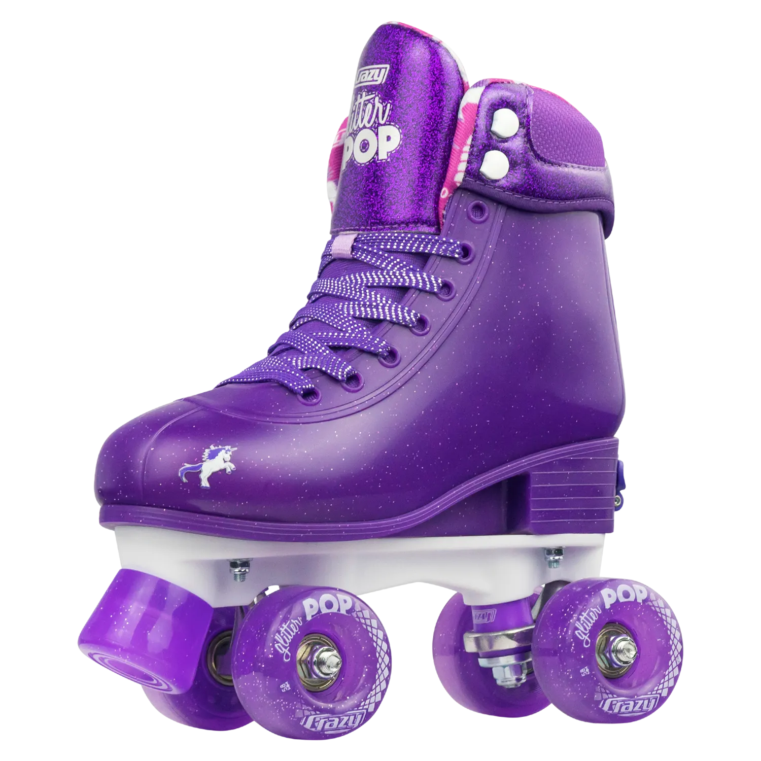 Crazy Glitter Pop Roller Skates Purple