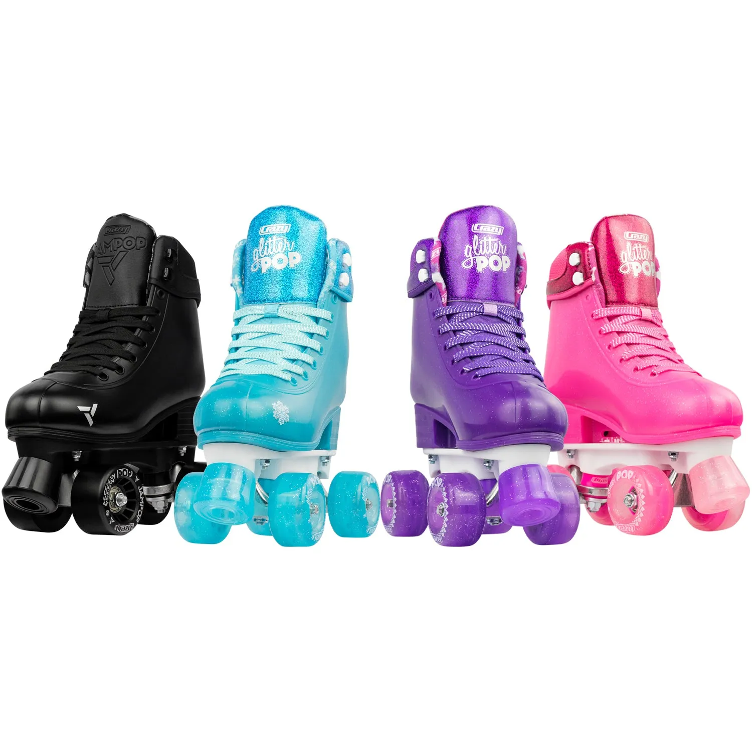 Crazy Glitter Pop Roller Skates Purple