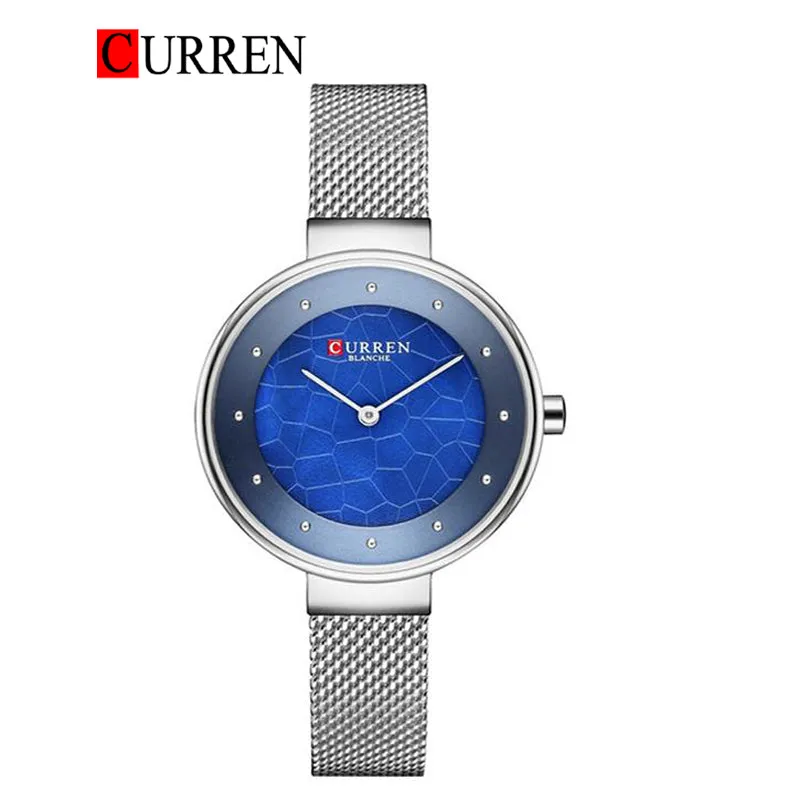 CURREN Original Brand Mesh Band Wrist Watch For Women With Brand (Box & Bag)-9032