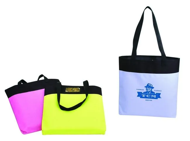 Custom Neon Tote Bag With ID Window Back