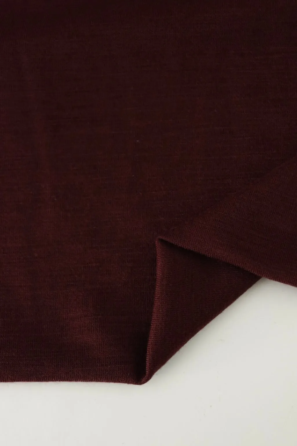 Dark Maroon Galway Wool Spandex Jersey Knit | By The Half Yard