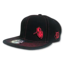 Darkncold Capman Lowkey Fitted Baseball Cap Black Red