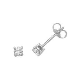 Diamond Jewellery 18K White Gold Stud Earrings EDQ186W