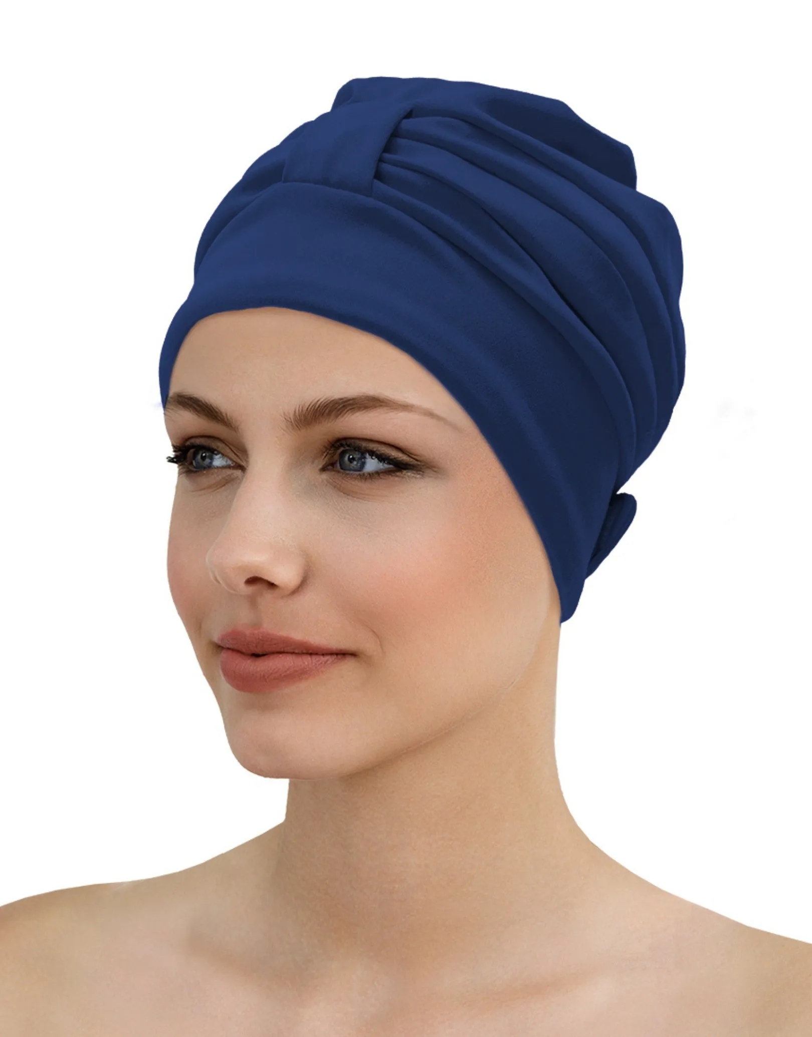 Draped Fabric Swim Cap