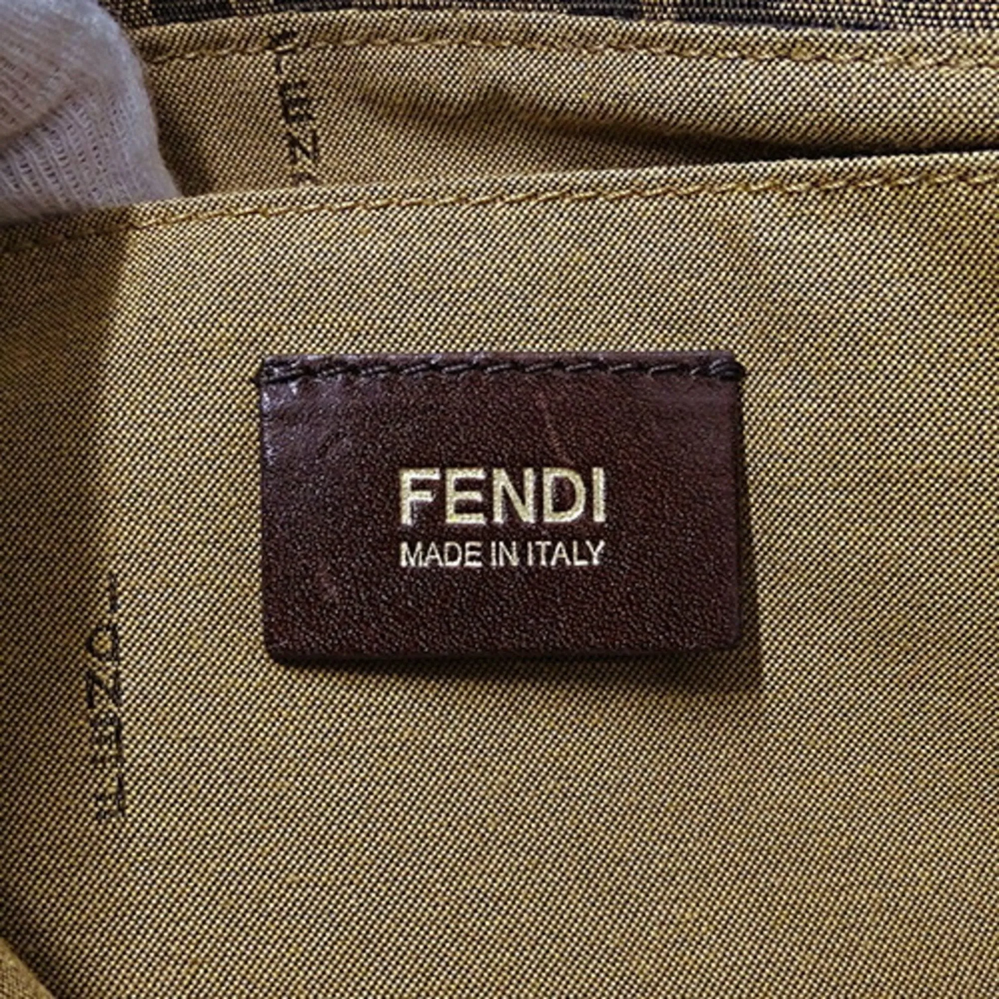 FENDI Bag Ladies Tote Handbag Zucca Canvas Brown