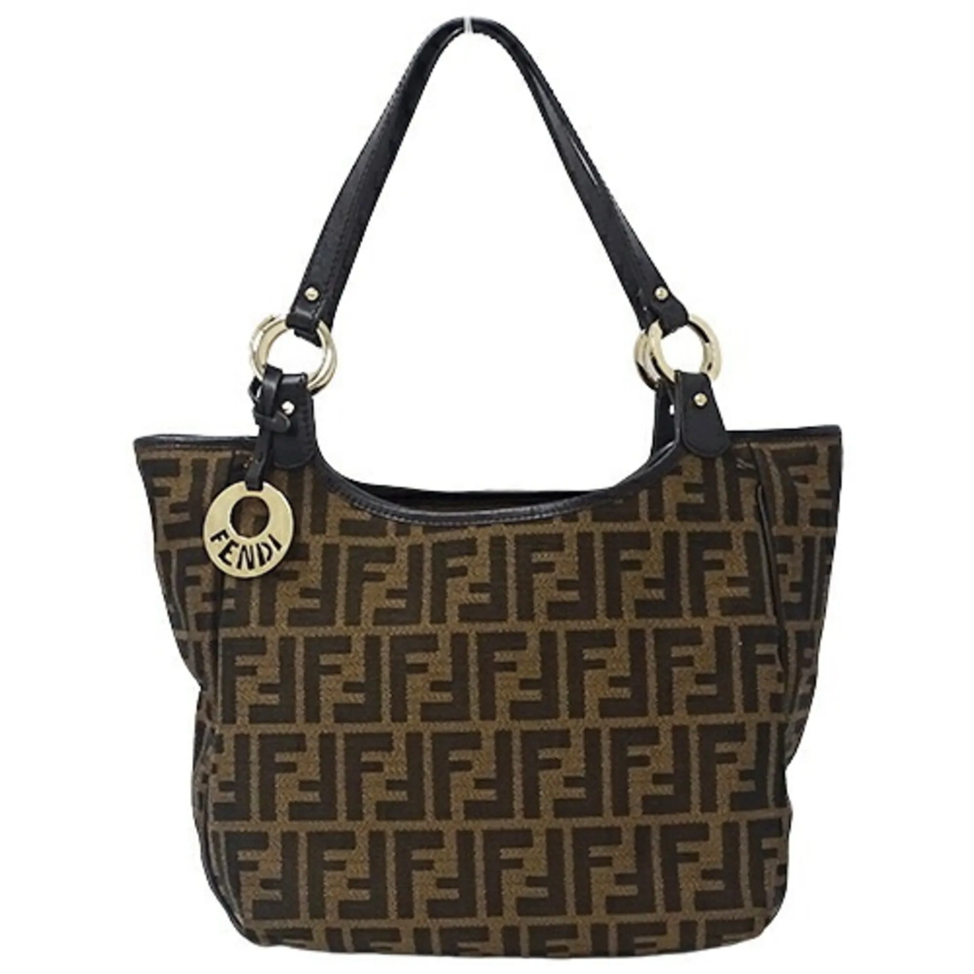 FENDI Bag Ladies Tote Handbag Zucca Canvas Brown