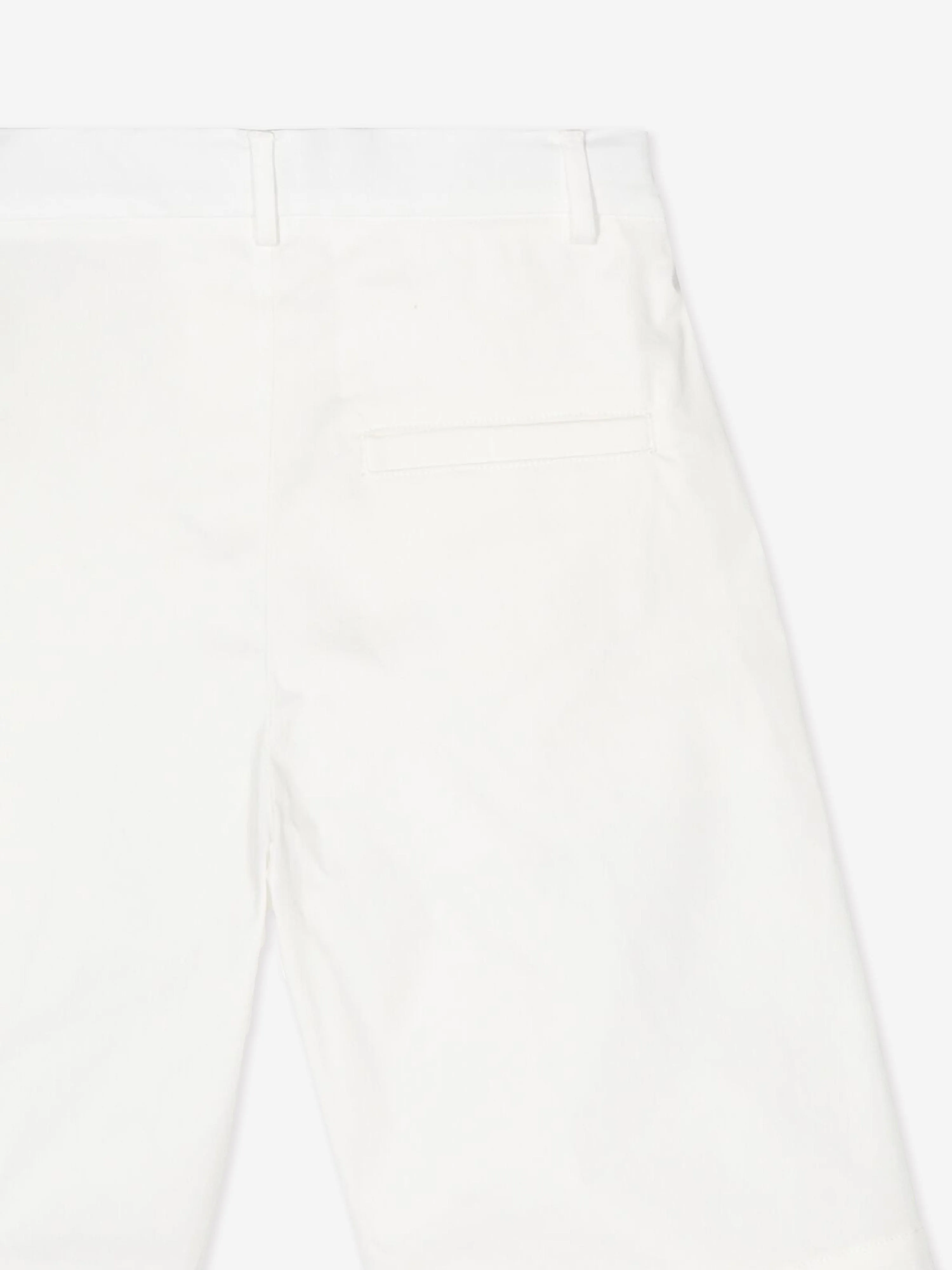 Fendi Boys Logo Cargo Shorts in White