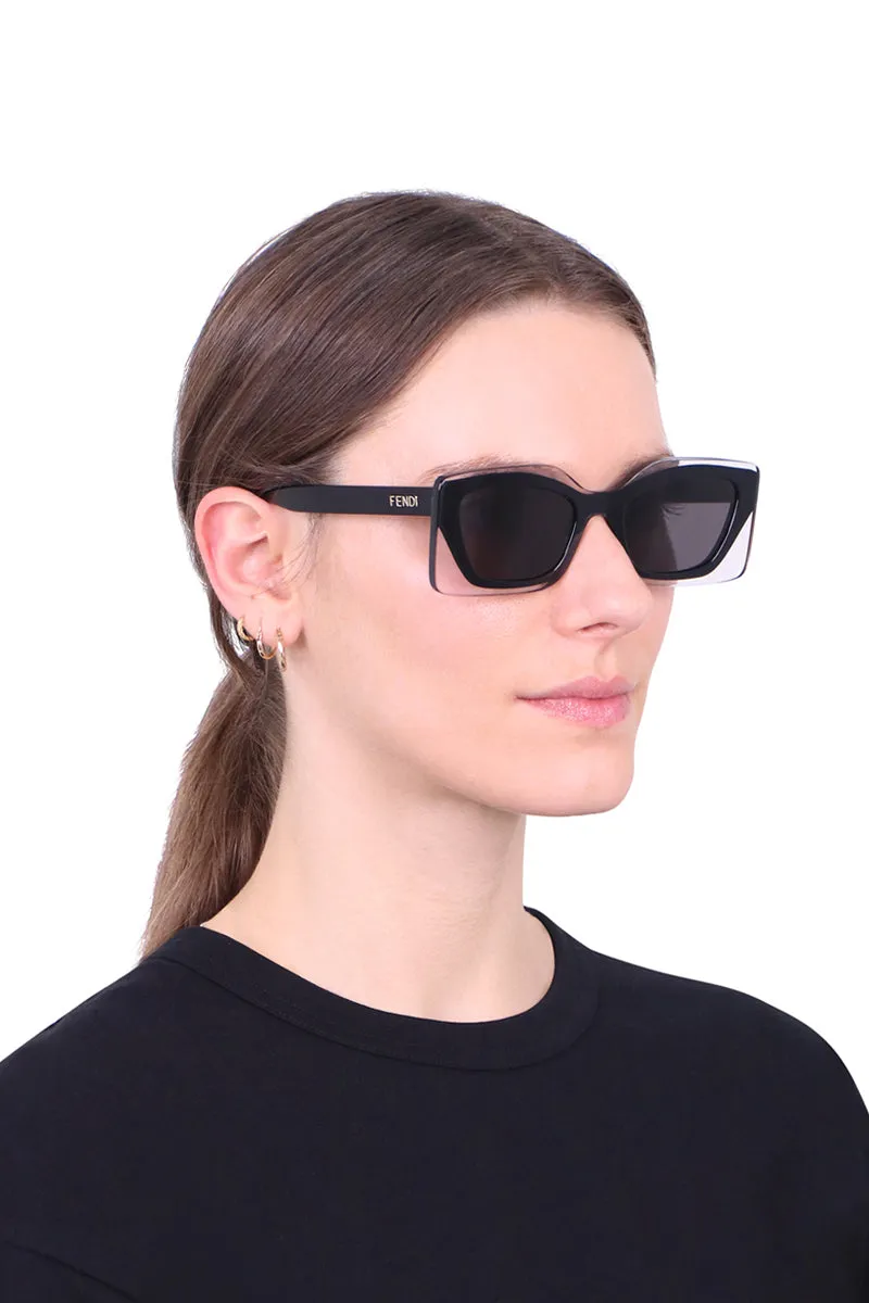 FENDI FEEL SUNGLASSES | BLACK/SMOKE