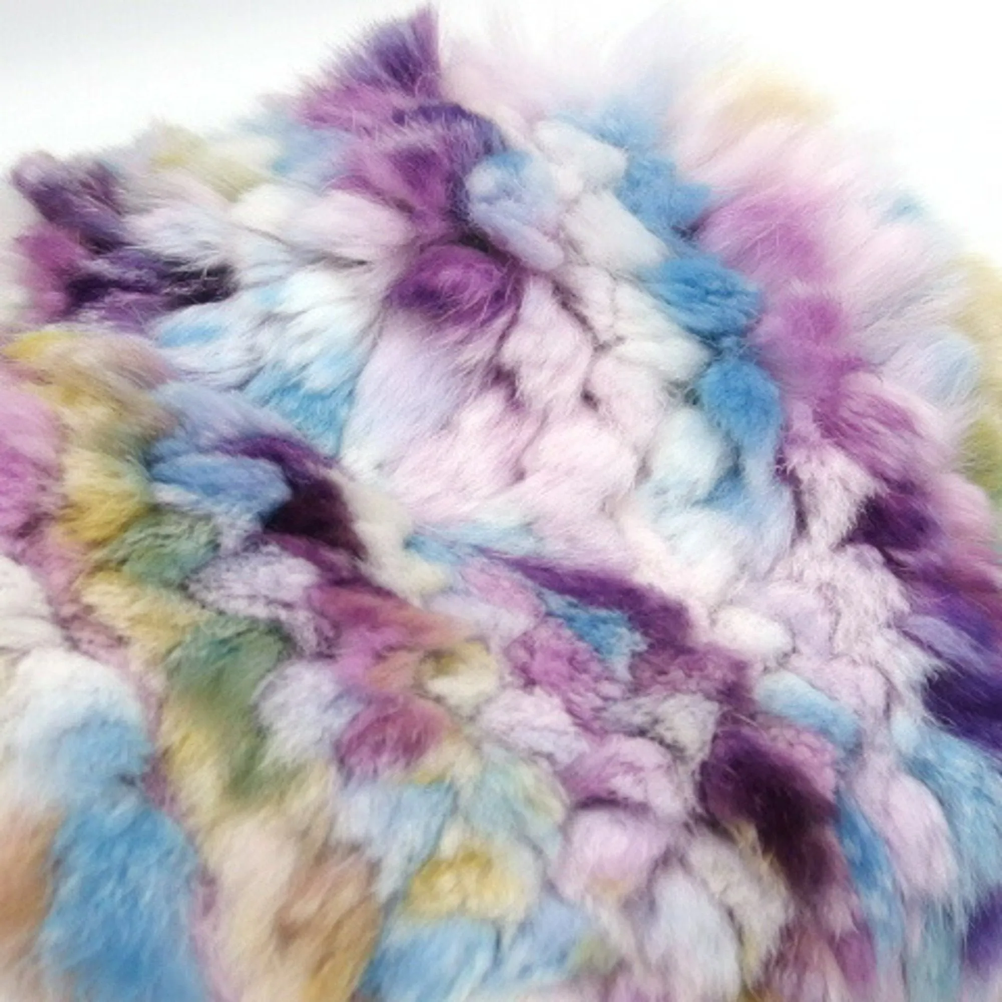 FENDI rabbit fur scarf multicolor