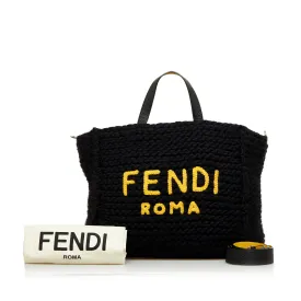 Fendi Tote Bag Black Wool