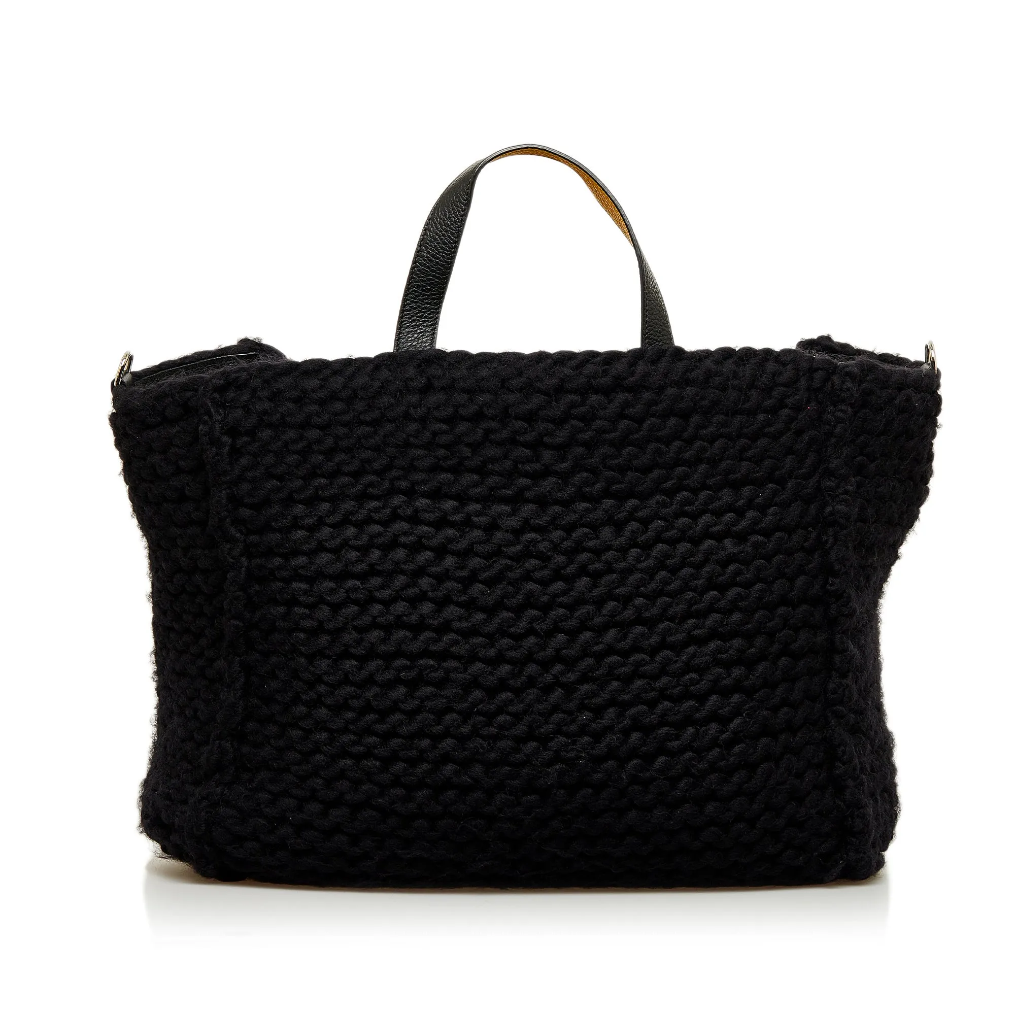 Fendi Tote Bag Black Wool