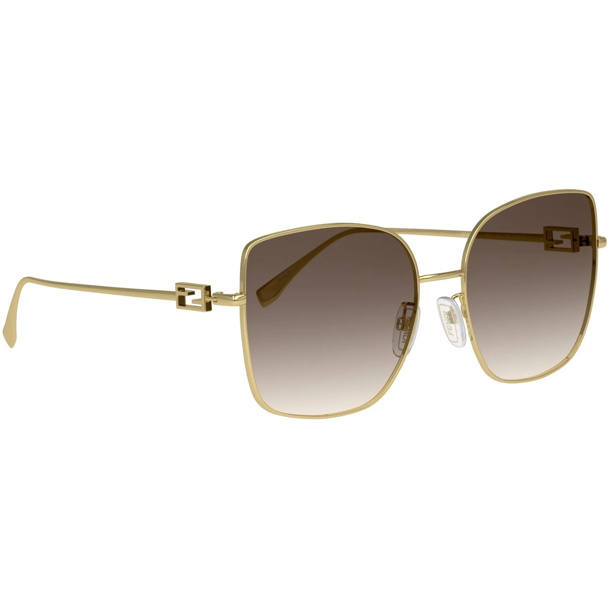 Fendi Women's Sunglasses - Gradient Lens Full Rim Gold Square Frame | FE40013U 30F